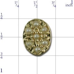 N274 14K PEARL SLIDE 